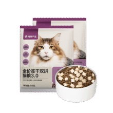 换购价、京东PLUS:网易严选 全价冻干双拼猫粮 50g*2袋3.9元
