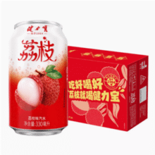 健力宝 荔枝汽水饮料 330mL*20罐新低19.83元包邮（0.99元/罐）