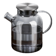 北欧风格高硼硅耐热玻璃茶壶花果茶壶凉水壶电陶炉煮茶壶1000毫升 轻奢钢盖四家茶壶 1800ml8元(买一送一)