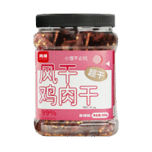 靖脯 鸡胸肉干 500g14.16元包邮（需试用）