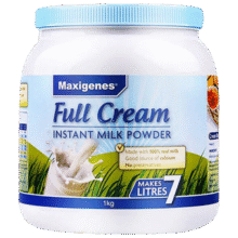 Maxigenes/美可卓 蓝胖子 成人奶粉 高钙全脂 1kg175元（需领券，合87.5元/件）
