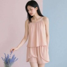 20点：有棵树 女士吊带缎面家居服套装59.95元、包邮