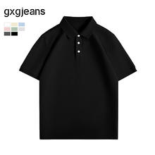 gxgjeans 多色通勤翻领短袖Polo衫 黑色券后64元