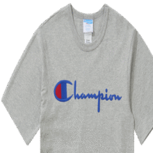 Champion 情侣撞色刺绣草写Logo宽松T恤65元