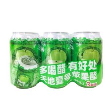 天地壹号苹果醋饮料330ml*3罐装酸甜可口清爽解腻天地一号3连包10.9元