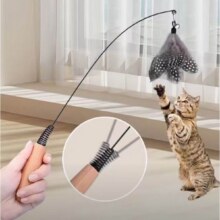 CFA赛级木柄逗猫棒49CM实木赛级逗猫棒+1个羽毛1.9元