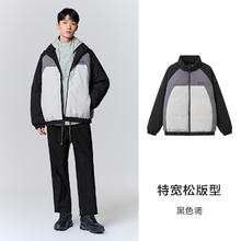 森马 羽绒服男宽松格纹潮酷印花冬季立领券后55.2元
