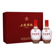 五粮液股份五粮精酿中国风精品礼盒52度浓香型白酒 中国风双支礼盒500ml*2 红色311.05元（返30元超市赠金）