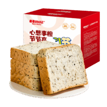 麦麦的日记 黑芝麻吐司面包1000g 量贩箱装9.7元（需首购）