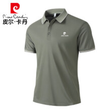 皮尔卡丹（pierre cardin）短袖T恤男夏季POLO衫半袖上衣透气休闲商务中青年 绿色  2XL24.5元（需领券）