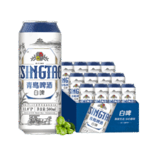 TSINGTAO/青岛 青岛白啤 罐装啤酒 500ml 12罐120.28元（需领券，合60.14元/件）