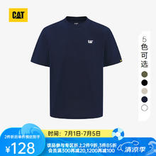 CAT 卡特25春夏男士户外双色厚版发泡印花短袖T恤 藏青 2XL103.47元