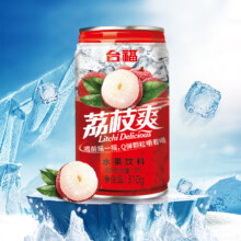 福建老牌，台福 荔枝爽水果味饮料 310ml*12罐26.6元包邮（需领券）