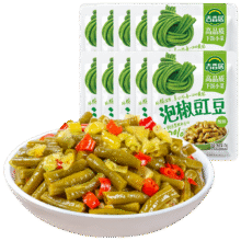 吉香居 泡椒豇豆25g酸豆角酸豇豆下饭菜咸菜泡菜配粥小包 泡椒豇豆25g*10袋9.92元（合4.96元/件）