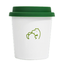 FLYING HIPPO周边系列三色仿纸陶瓷小绿杯小粉杯小蓝杯咖啡杯含杯盖280ml 热销 I 松柏绿39元
