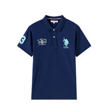 限移动端、京东百亿补贴：U.S. POLO ASSN. 美国马球协会 polo衫男夏季翻领t恤男短袖男士高端polo半袖男 藏蓝色 XL139元