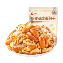 PLUS：良品铺子 坚果碱水面包干250g14.65元plus包邮（买一送一，折合7.32元/件）