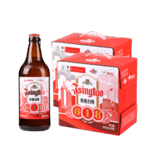 【京东定制】精酿白啤青啤五厂产618ml*6瓶*2箱礼盒装 加量不加价72元 包邮