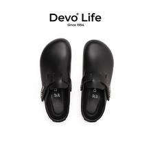 的沃 Devo 软木拖鞋包头半包勃肯鞋129元