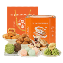 悠享时 糕点桃酥礼盒 1000g36.77元包邮（需试用）
