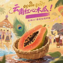 云南红心木瓜 爆甜 5斤12.12元
