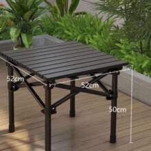小程序：户外便携折叠桌露营蛋卷桌 野餐用品 【50方桌】黑色+收纳袋16.45元（需领券）