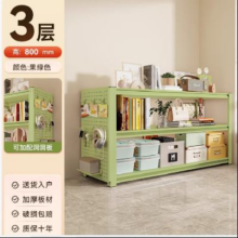 楚丰家用货架钢制置物架落地多层储物架杂物快递收纳架超市展示架果绿【三层】80cm高长50*宽30cm41元