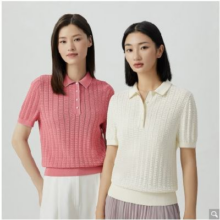限尺码，8日10点：哥弟真的好 女装气质polo短袖针织衫上衣女 3色可选 S码54元
