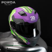 POWDA 摩托车全盔覆盖式 3C ECE DOT认证 机甲绿券后117元