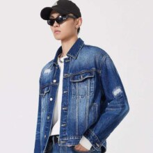 plus会员：卡宾男装 100%纯棉牛仔夹克 商场同款129.55元、包邮
