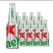 PLUS立减：喜力喜力（Heineken）星银啤酒铝瓶整箱装全麦酿造330mL24瓶217.56元