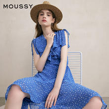 MOUSSY 2024秋季女装法式度假风不规则茶歇裙连衣裙 028HSZ30-1311券后549.1元