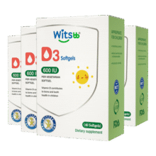 witsbb健敏思维生素d3 敏宝专研婴幼儿童学生钙吸收D3宝宝vd600iu 【1-18岁】D3  600IU 4盒装276元