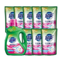超能双离子洗衣液超值11斤1瓶8袋护色护衣焕彩新生39.9元 (券后省29)