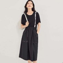 对白 女式圆领短袖连衣裙109元包邮
