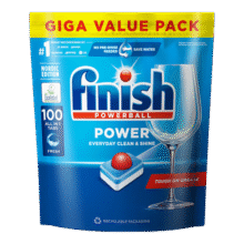 亮碟（finish）亮碟finish洗碗凝珠洗碗块洗碗机专用洗涤剂洗碗粉盐漂洗剂三合一 水溶膜洗碗块100颗*2袋280元 (满300减90,券后省20)