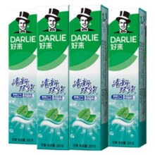 再降价、88VIP:DARLIE好来牙膏清新双效200g*4支12.7元（返40元超市卡后）