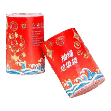 加厚  抽绳式印花垃圾袋45*50cm 100只1.95元（需领券）