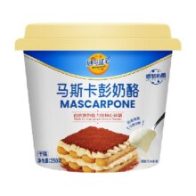 妙可蓝多 马斯卡彭奶油 奶酪马斯卡彭芝士 提拉米苏 奶油烘焙原料 稀奶油 250g*2件27.9元（需领券，合13.95元/件）