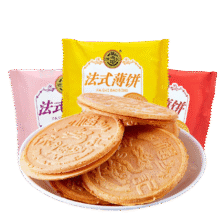 徐福记 法式薄饼饼干 250g12.9元（合6.45元/件）