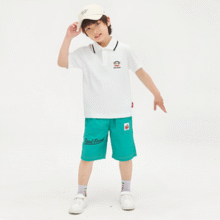 Paul Frank 大嘴猴 2025夏季新款 男女童纯棉短袖Polo衫*2件 多色新低37.8元包邮（18.9元/件）