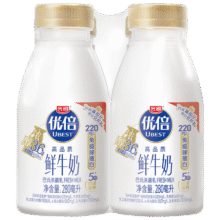限地区:光明 优倍 浓醇鲜牛奶 280ml*4瓶*6件55.36元（合9.23元/件，买一赠一后）