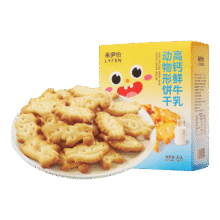 来伊份  下午茶休闲小吃零食任选  高钙鲜牛乳动物型饼干80g合3.25元/件(任选12件)实付39元