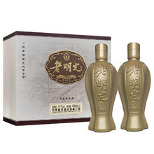 老明光 1980礼盒装 41度450ml*2瓶 节日送礼白酒礼盒（赠:小绿标40度150ml*6瓶）109元（需买2件，需用券）