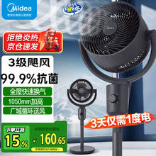 美的 电风扇 空气循环扇家用落地扇立式节能风扇轻音台立两用FGA24TS133.65元