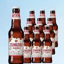 青岛啤酒 TSINGTAO 白啤12度258ml*9瓶 整箱装（玫瑰红）树莓味60.31元
