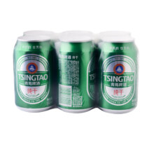 88VIP：青岛 纯干啤酒 330ml×6罐 需换购8.15元（合1.36元/听，需换购）