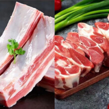 新鲜羔羊小腿羊后腿羊腿肉带骨羊棒骨羊腱子肉整根或切块烧烤烤肉 小羊腿块+羊排条 2kg 各2斤124元 (券后省80)