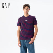 Gap 男女装2025夏季logo条纹纯棉短袖T恤常规上衣美版768022 红色条纹 M 美码 L亚洲码180/96A45.69元