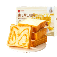 良品铺子 肉松厚切吐司 520g*2件4.9元（买1赠1，共9.8元）